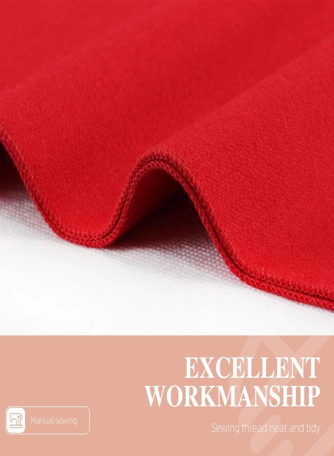 EIysee Men Winter Scarf Soft Warm Long Cashmere Feel Scarves Unisex Plain Solid Color Winter Scarf (Pure Red) - Image 5